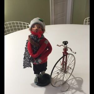 Vtge 1989 Byers Caroler Newsboy w Paper bag & Bike